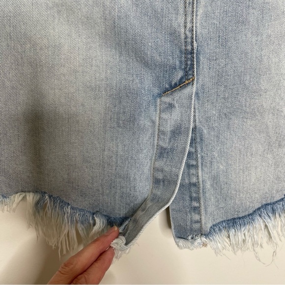 One Teaspoon Womens High Waist Super Fitted Distressed Denim Skirt junkyard 90’s - Picture 10 of 14